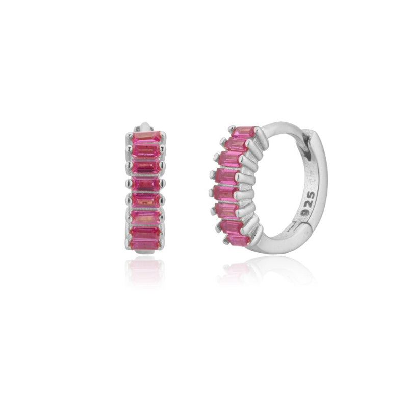 Schillernde bunte Zirkonia-Ohrringe mit Schmucksteinen