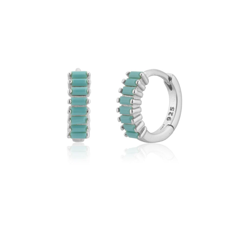 Schillernde bunte Zirkonia-Ohrringe mit Schmucksteinen