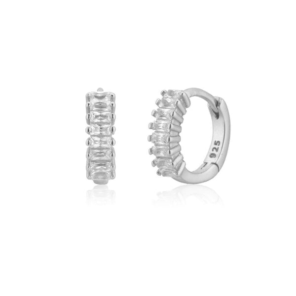 Schillernde bunte Zirkonia-Ohrringe mit Schmucksteinen