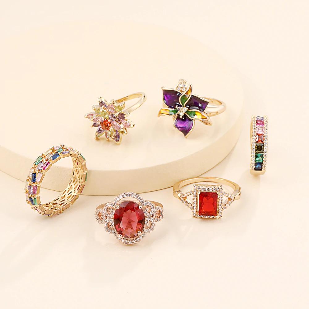 Schillernde Ringe mit kubischem Zirkonia – verschiedene Stile