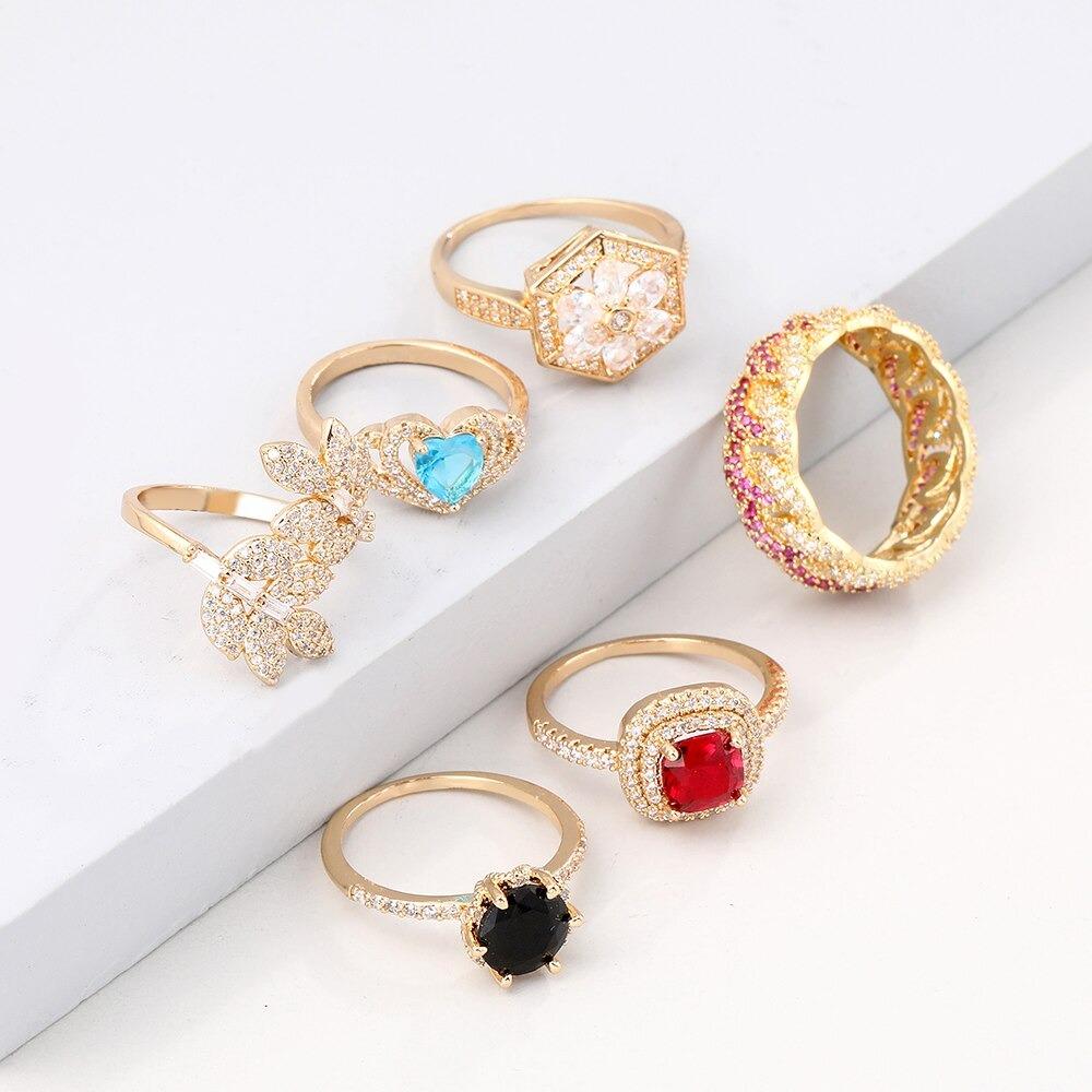 Schillernde Ringe mit kubischem Zirkonia – verschiedene Stile