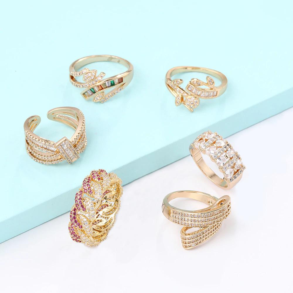 Schillernde Ringe mit kubischem Zirkonia – verschiedene Stile