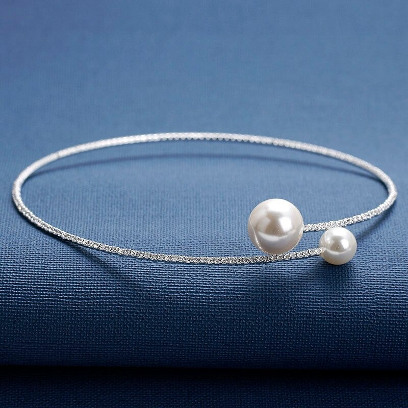 Schillernde Tenniskette mit Strasssteinen, Choker-Halsketten, Schmuck