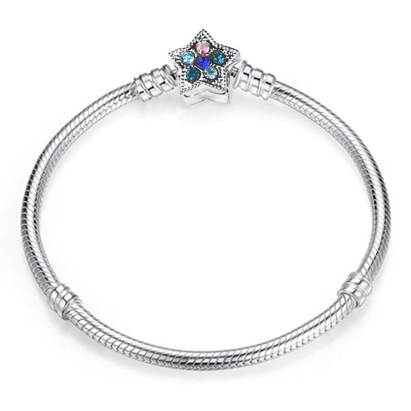 Schillernde Charm-Armbänder mit Schlangenkette