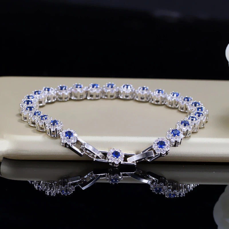 Schillernde und lebendige runde Zirkonia-Armbänder