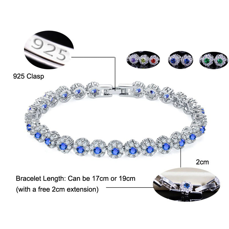 Schillernde und lebendige runde Zirkonia-Armbänder