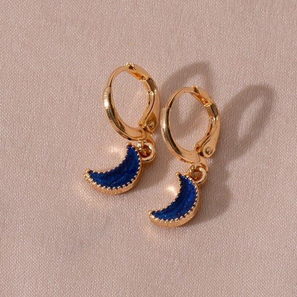 Zarte Mond- und Stern-Ohrhänger