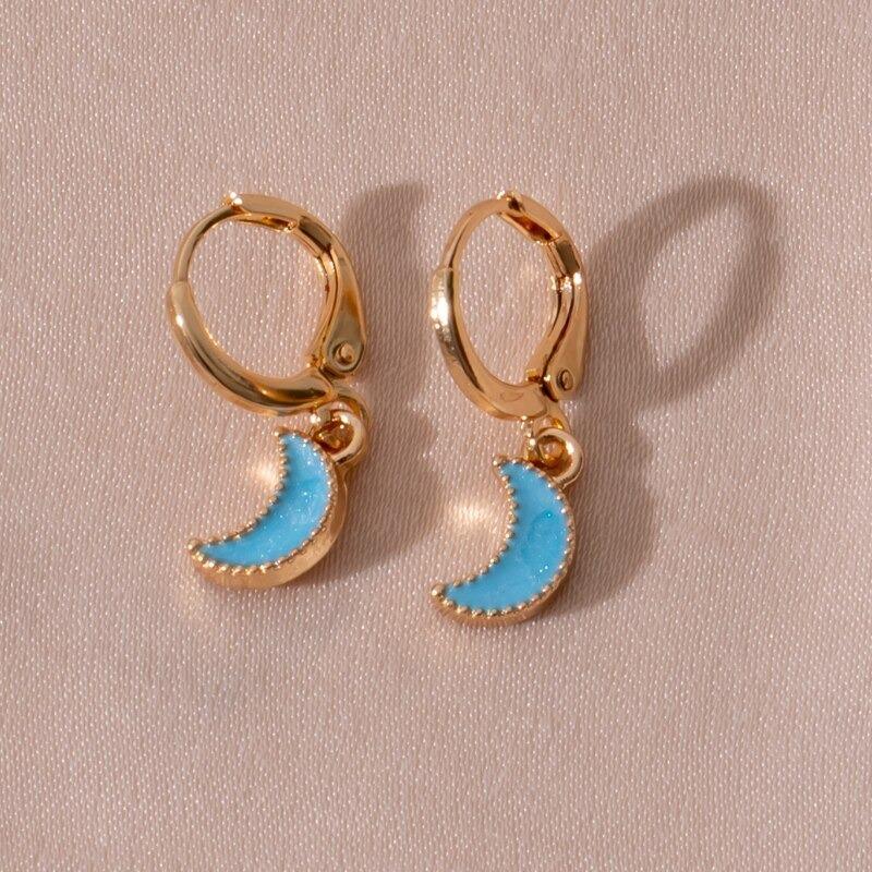 Zarte Mond- und Stern-Ohrhänger