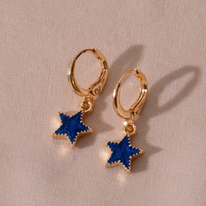 Zarte Mond- und Stern-Ohrhänger