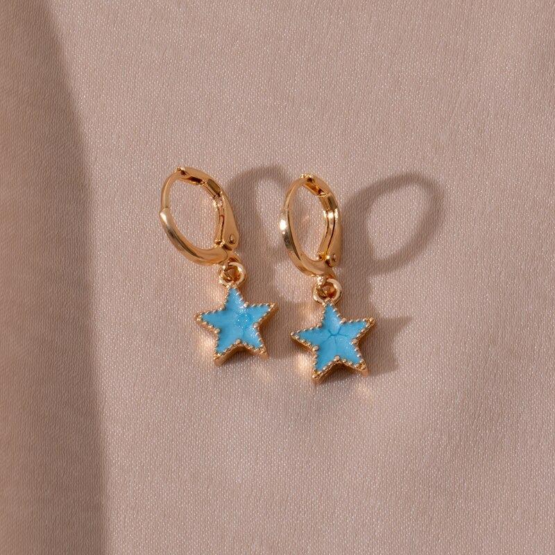 Zarte Mond- und Stern-Ohrhänger