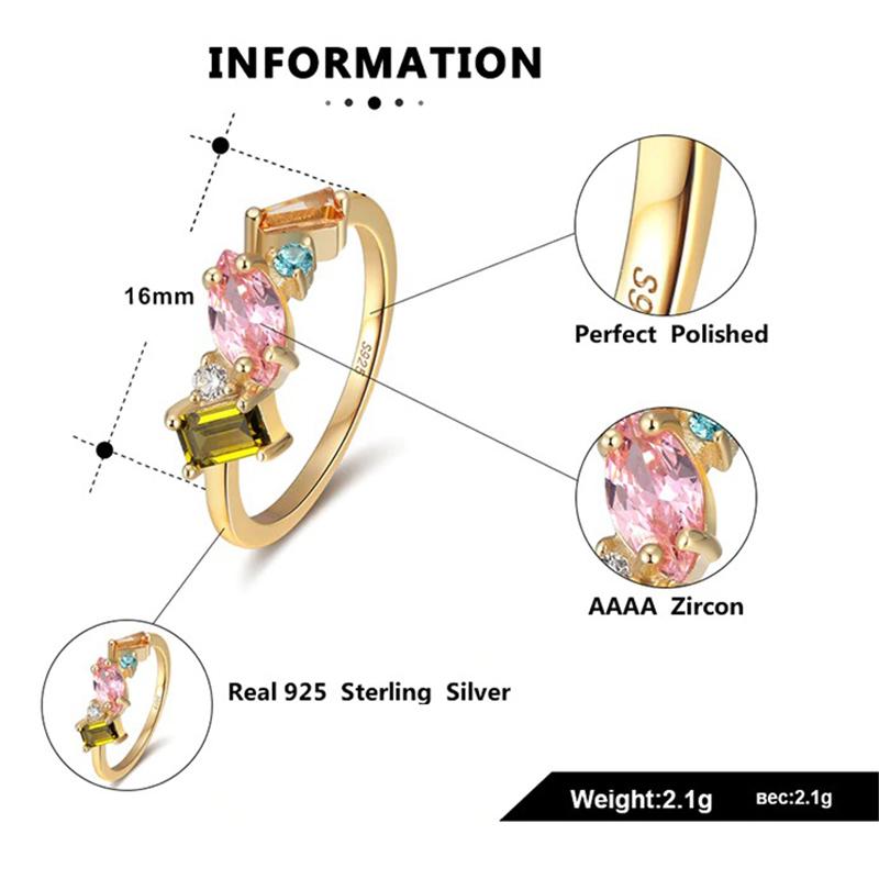 Zarte mehrfarbige Zirkonringe