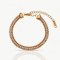 Rundes mehrlagiges Zirkonia-Armband