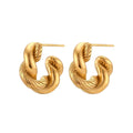 Gedrehte Creolen in Gold