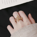 Verstellbarer Fidget Bead Ring - Handgemachtes Sterling Silber Band