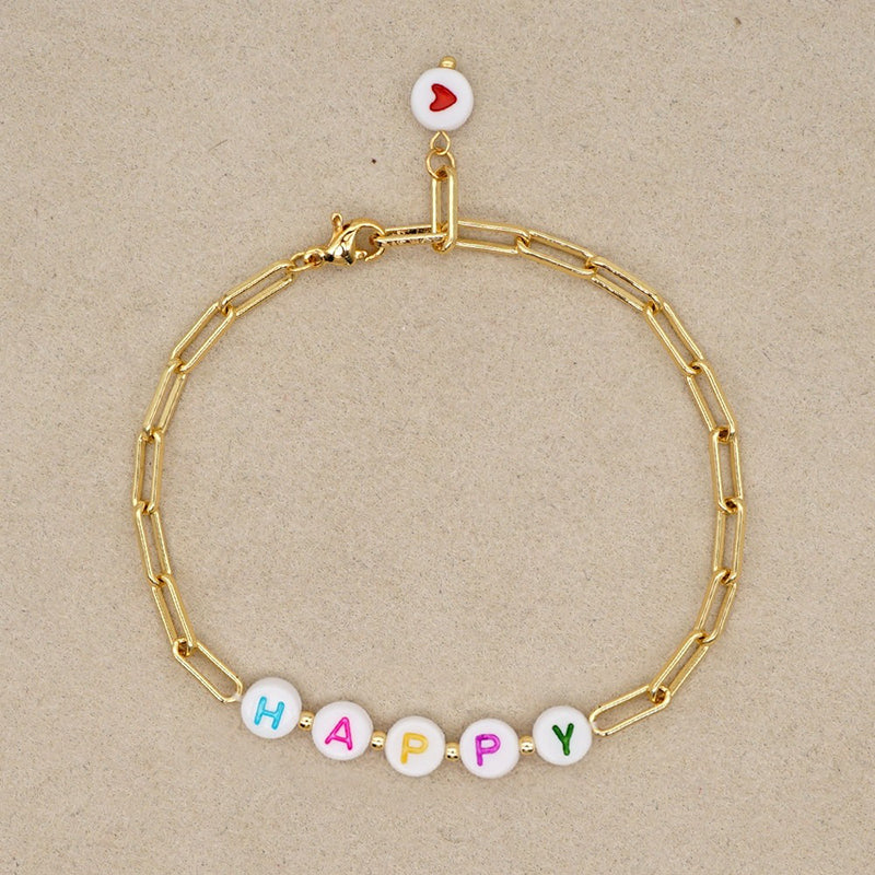 Traum, Glück und Liebe Statement Armband