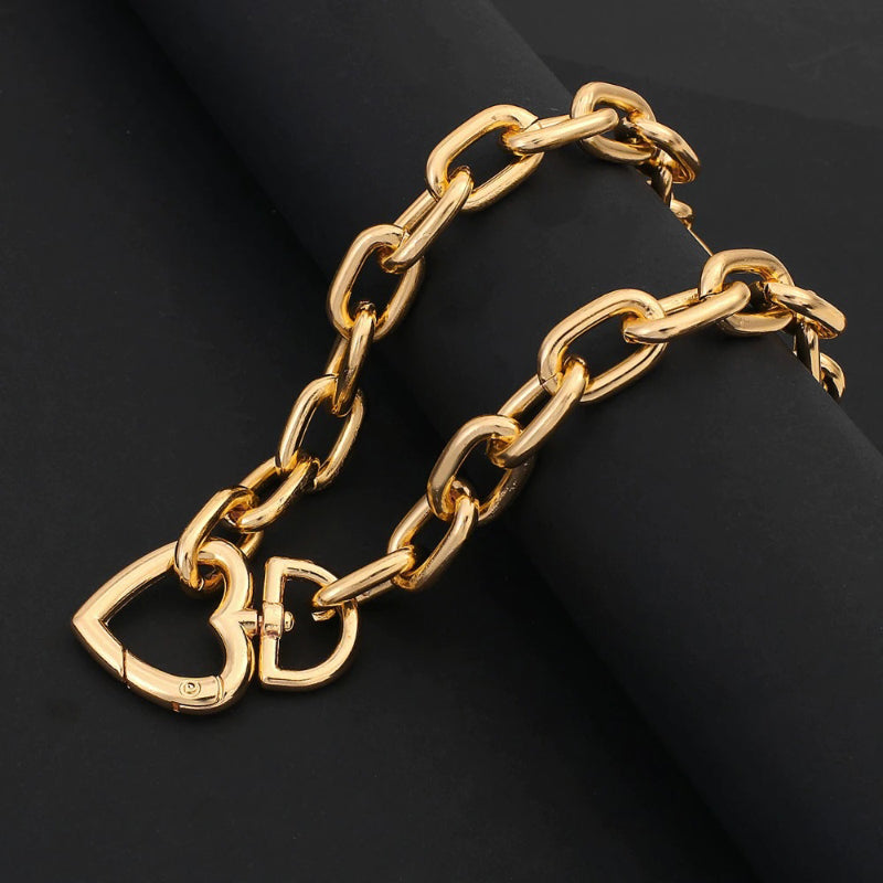 Edgy Eternal Dicke Kette Liebe Herz Anhänger Choker Halsketten