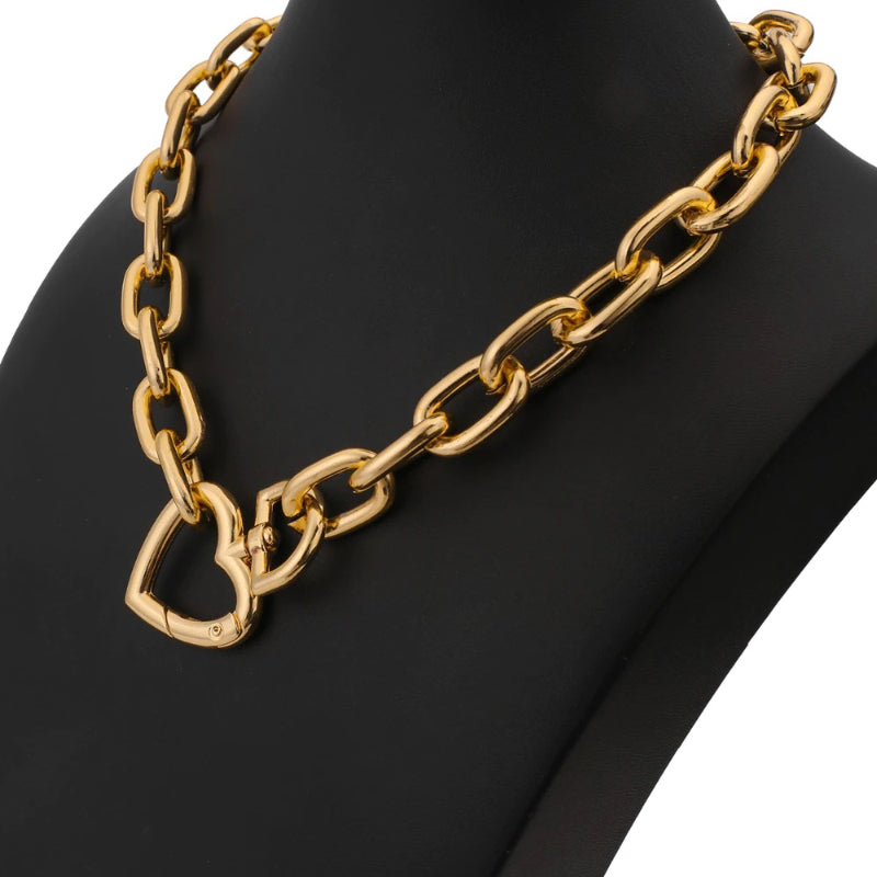 Edgy Eternal Dicke Kette Liebe Herz Anhänger Choker Halsketten