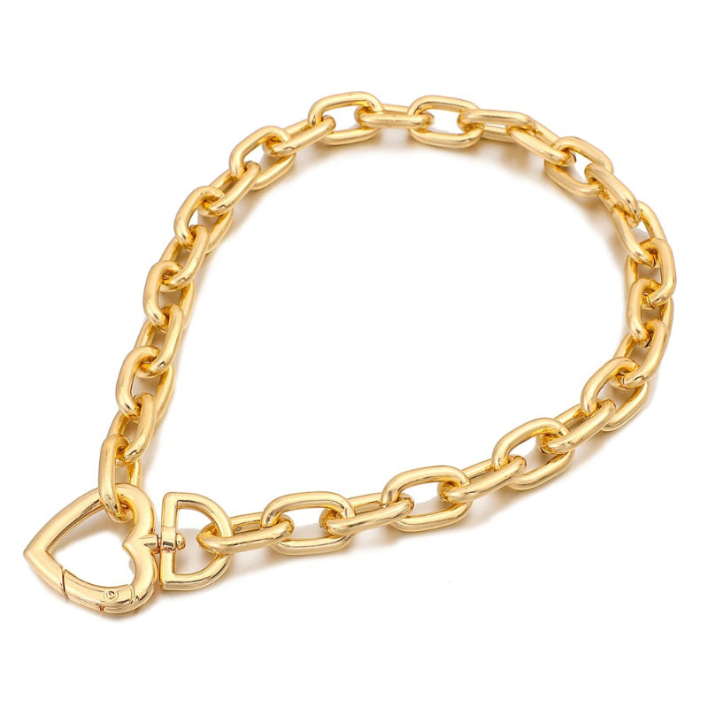 Edgy Eternal Dicke Kette Liebe Herz Anhänger Choker Halsketten