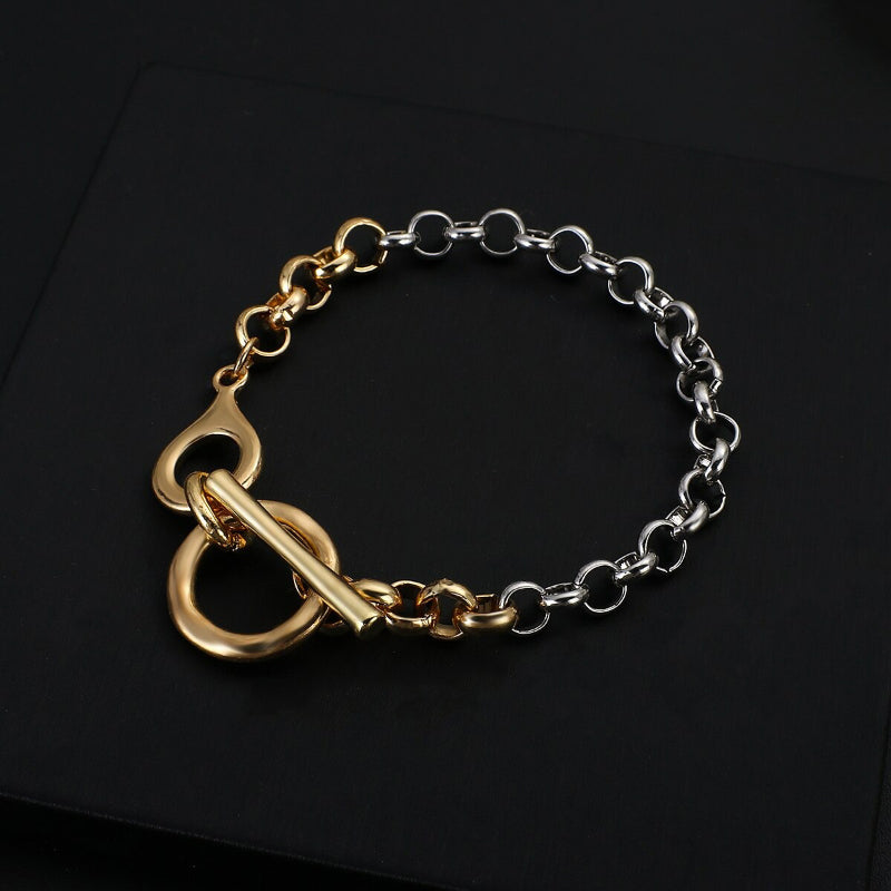 Dicke Kettenarmbänder im Edgy-Stil mit Knebelverschluss