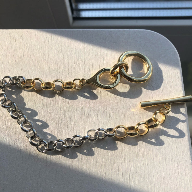 Dicke Kettenarmbänder im Edgy-Stil mit Knebelverschluss