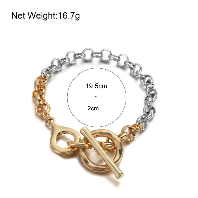 Dicke Kettenarmbänder im Edgy-Stil mit Knebelverschluss