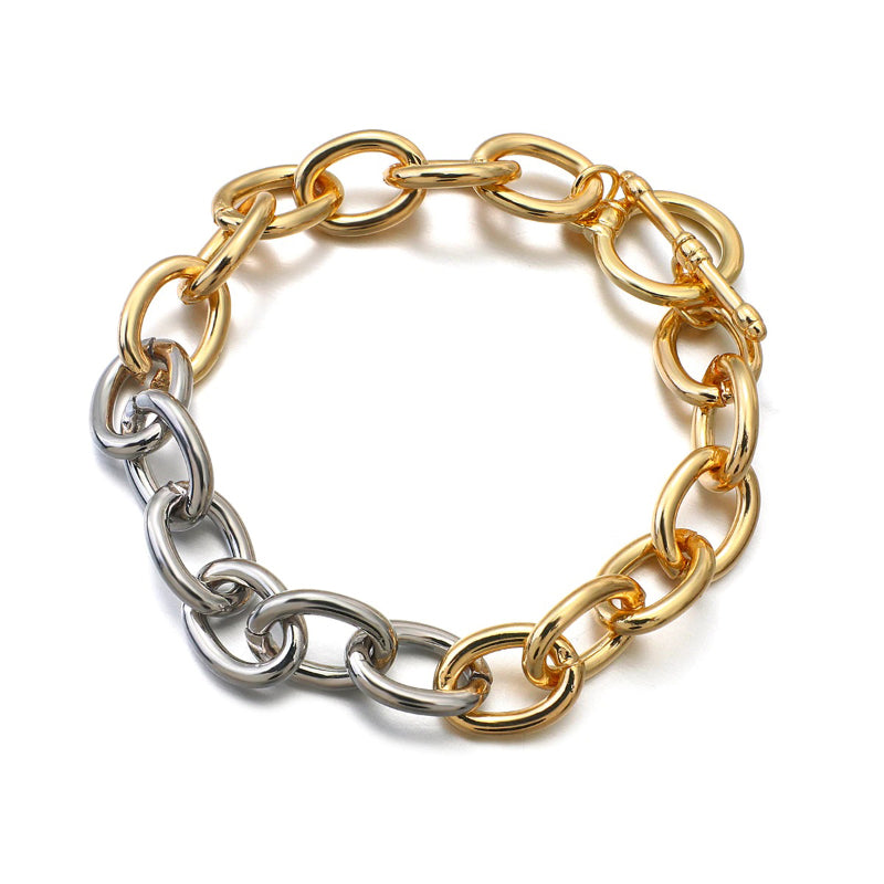 Dicke Kettenarmbänder im Edgy-Stil mit Knebelverschluss