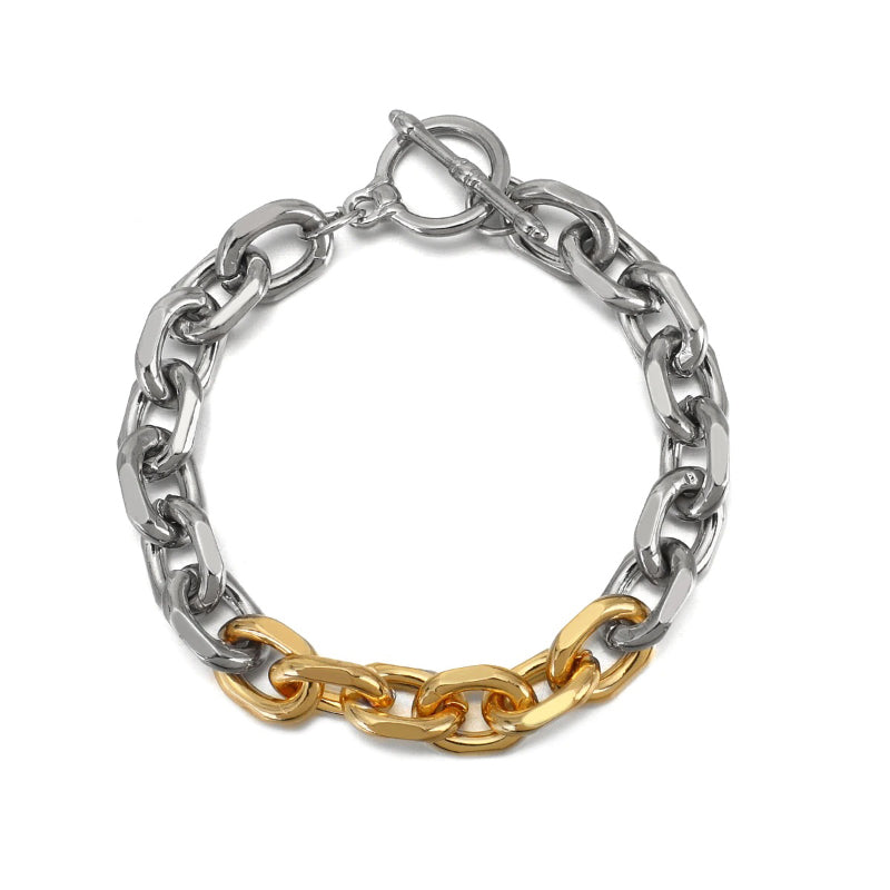 Dicke Kettenarmbänder im Edgy-Stil mit Knebelverschluss