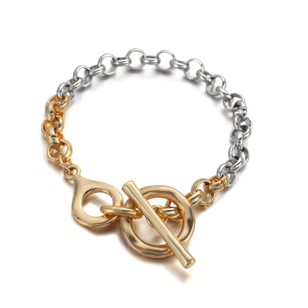 Dicke Kettenarmbänder im Edgy-Stil mit Knebelverschluss