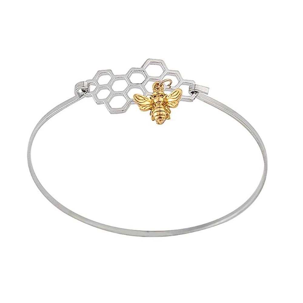Eleganter Armreif mit Bienenstock-Gliederkette
