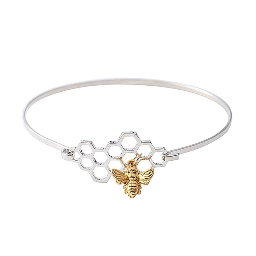Eleganter Armreif mit Bienenstock-Gliederkette