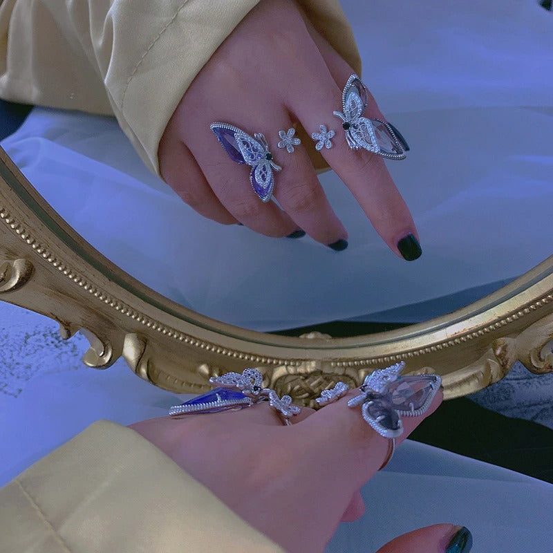 Eleganter offener Schmetterlingsring, Statement-Schmuck