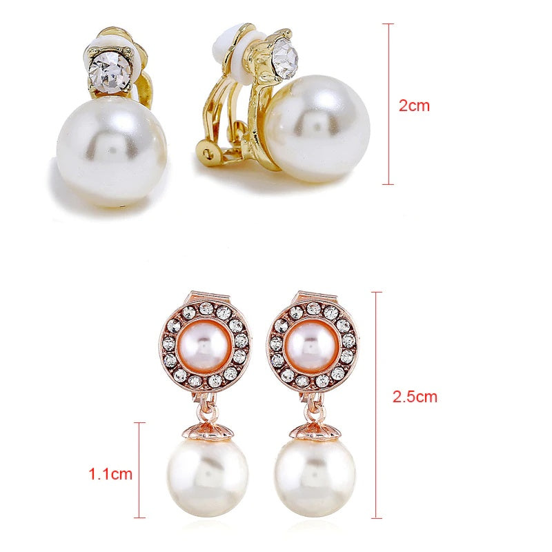 Elegante Ohrclips mit Schmucksteinen