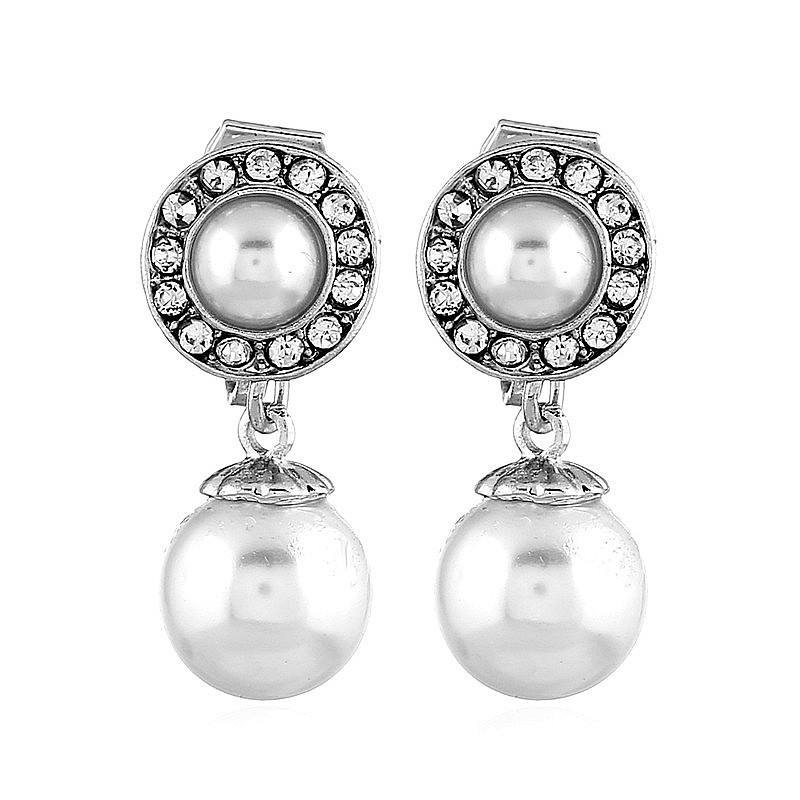 Elegante Ohrclips mit Schmucksteinen