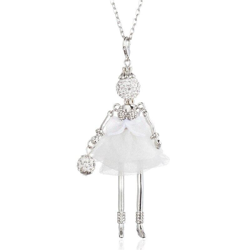 Eleganter Pelzmantel Fashionista Puppe lange Perlenkette - Sonderkollektion