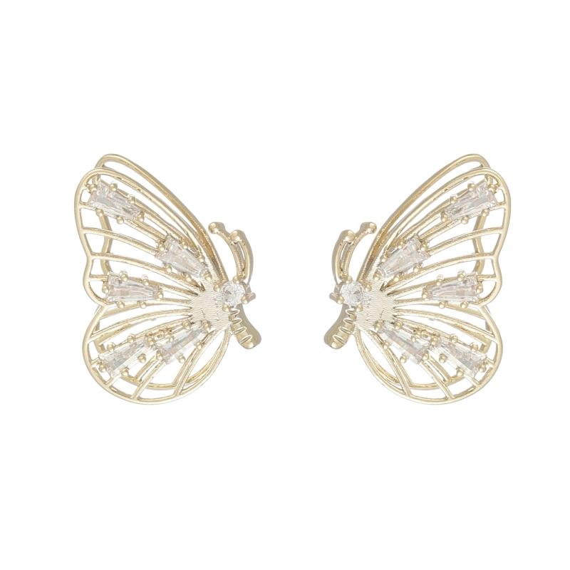 Elegante glitzernde Schmetterlingsohrringe