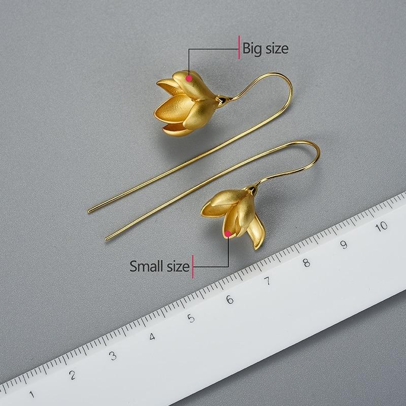 Elegante Magnolienblüten-Ohrhänger