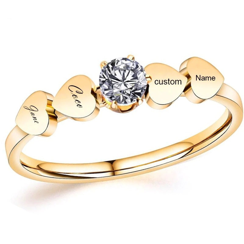 Eleganter Ring mit personalisierten Namen