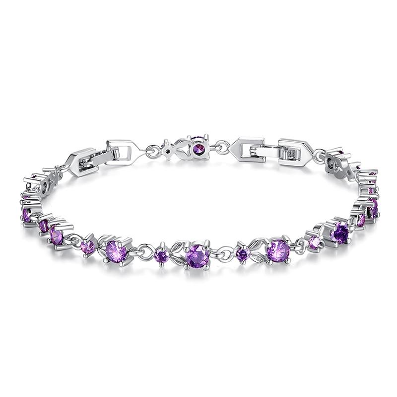 Elegantes und luxuriöses Gliederarmband mit Zirkonia-Kristallen