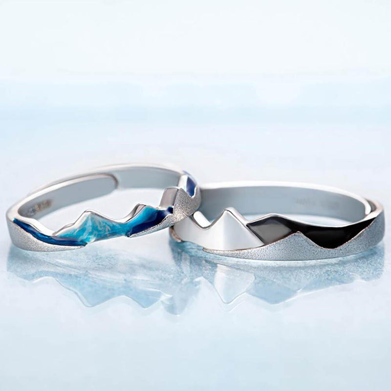 Bezaubernde silberne Paarringe