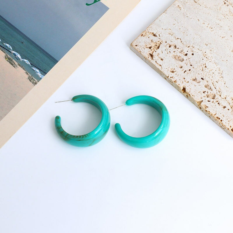 Exklusive trendige All Green Vibes Acryl-Ohrhänger-Kollektion