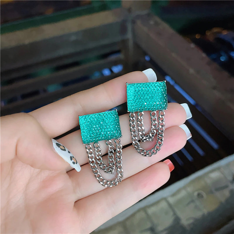 Exklusive trendige All Green Vibes Acryl-Ohrhänger-Kollektion