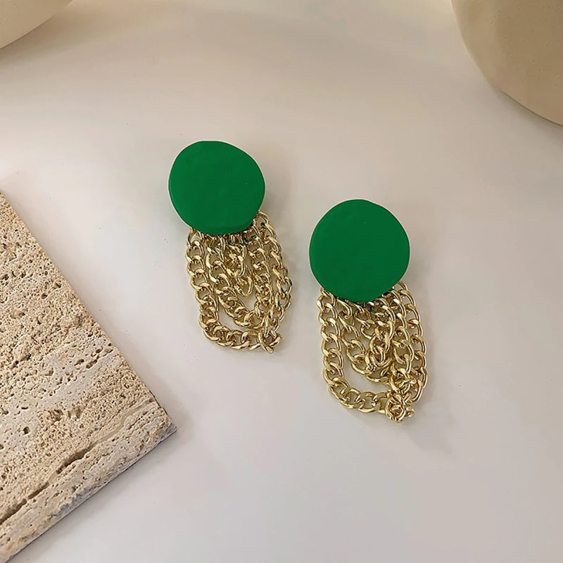 Exklusive trendige All Green Vibes Acryl-Ohrhänger-Kollektion