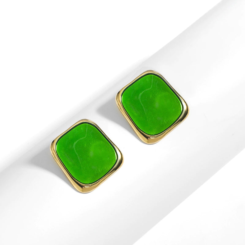 Exklusive trendige All Green Vibes Acryl-Ohrhänger-Kollektion