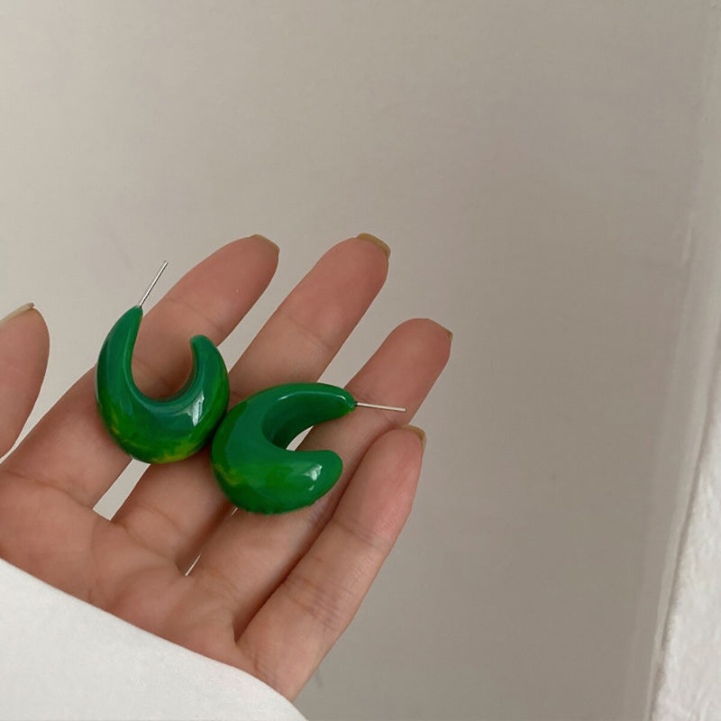 Exklusive trendige All Green Vibes Acryl-Ohrhänger-Kollektion