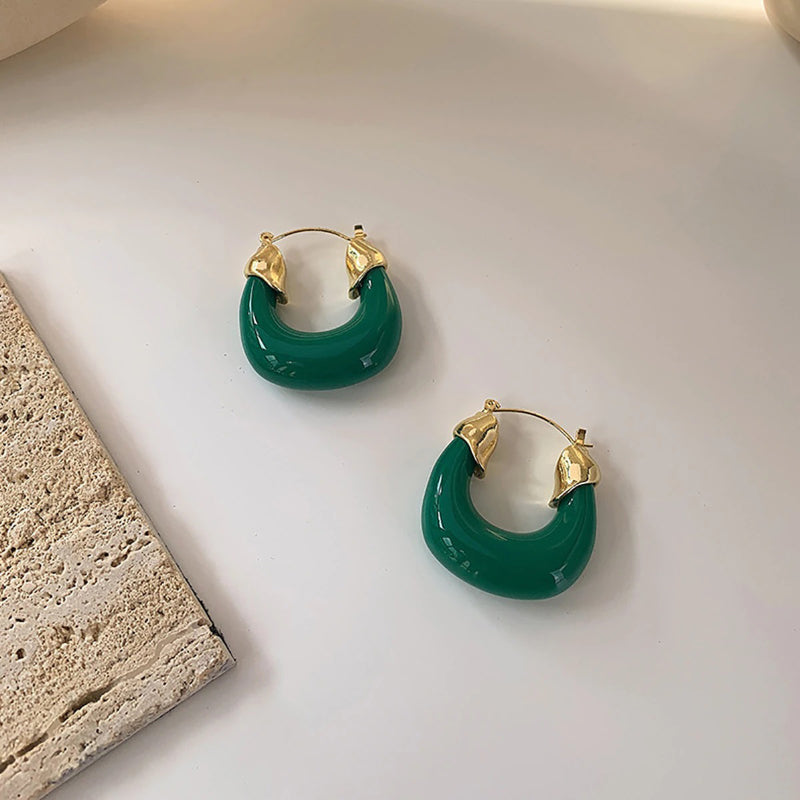 Exklusive trendige All Green Vibes Acryl-Ohrhänger-Kollektion