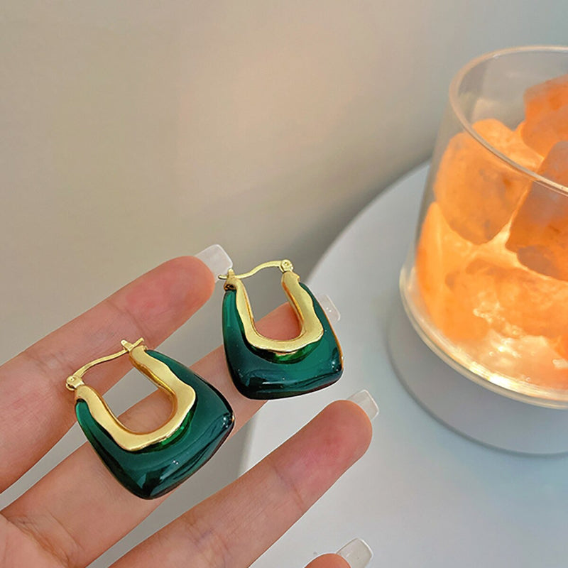 Exklusive trendige All Green Vibes Acryl-Ohrhänger-Kollektion