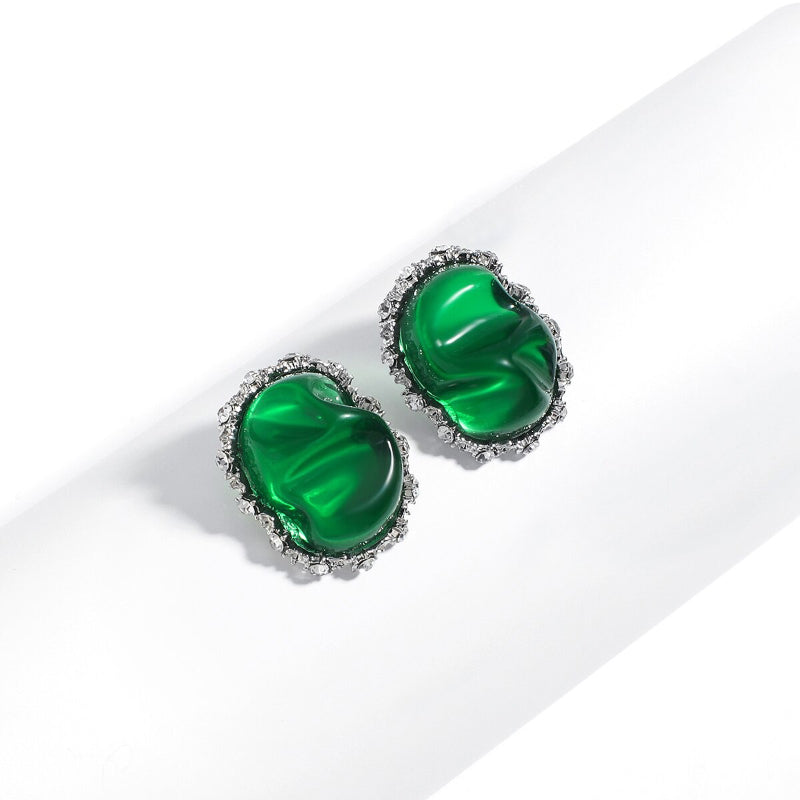 Exklusive trendige All Green Vibes Acryl-Ohrhänger-Kollektion