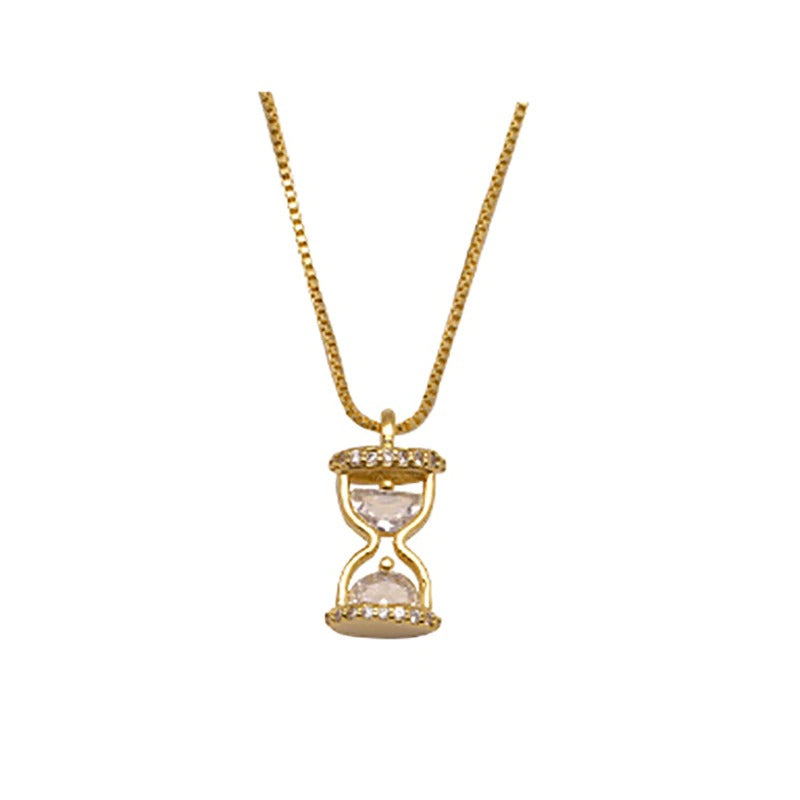 Exquisite Schlüsselbeinkette Sanduhr Anhänger Modeschmuck Halsketten