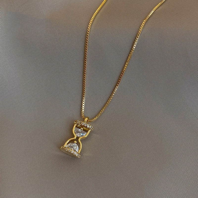 Exquisite Schlüsselbeinkette Sanduhr Anhänger Modeschmuck Halsketten