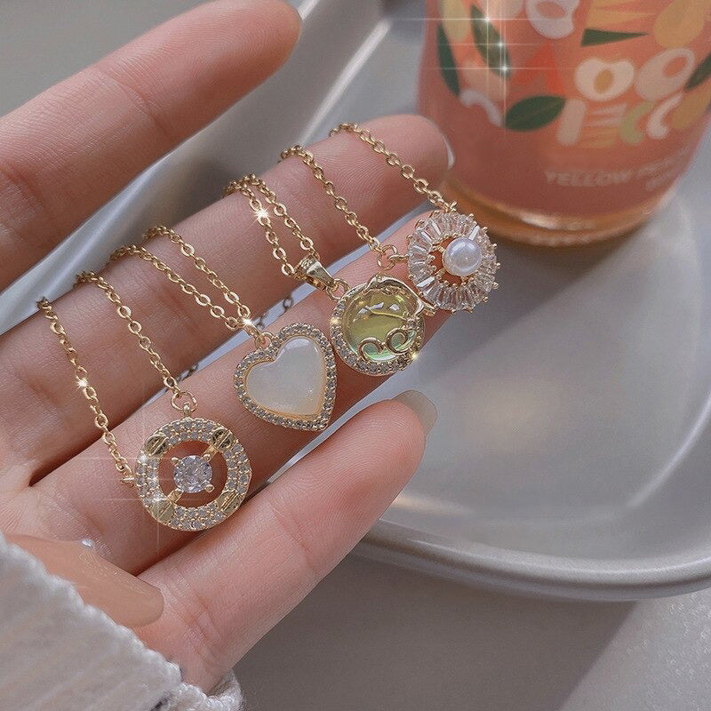 Exquisite Schlüsselbeinkette mit Anhängerketten in verschiedenen Stilen